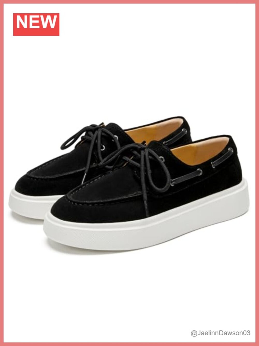 Women's Suede Boat Shoes Lightweight EVA Sole Lace Up Leather Lined